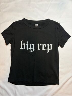 Big Rep Text Graphic Baby Tee Taylor Swift Reputation Era 100% Cotton Small